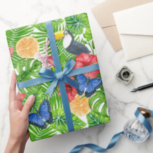 Regalo Papel de envolver florales toscanos y tropicales