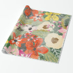 Regalo Papel de envolver flores de jungla<br><div class="desc">Papel de envolver flores de jungla</div>