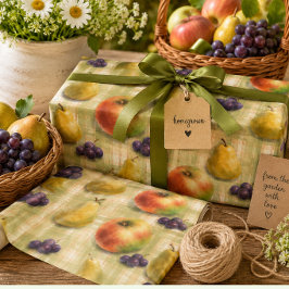 Regalo Papel de envolver frutas de granja manzana pera