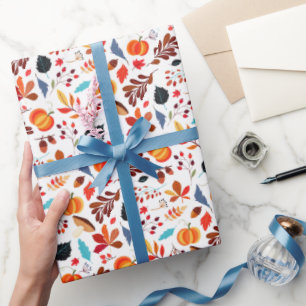 Regalo Papel de envolver hojas de otoño