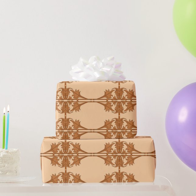 Regalo Papel de envolver - Hojas enredadas en un patrón d (Regalos de fiesta)