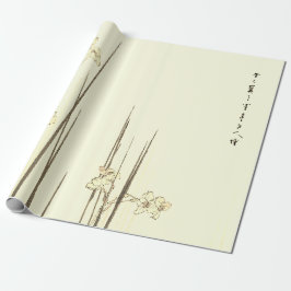 Regalo Papel de envolver IMPRESIÓN DE IRIS JAPONÉS EN VER