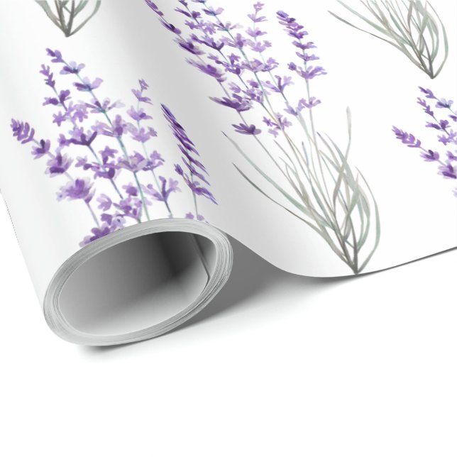 Regalo Papel de envolver lavanda (Esquina del rollo)