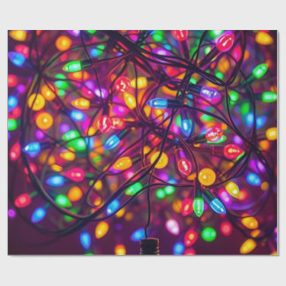 Regalo Papel de envolver luces de Navidad.