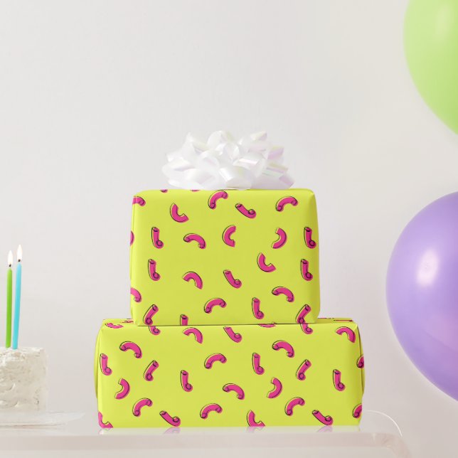 Regalo Papel de envolver Macarrones con Queso (Regalos de fiesta)