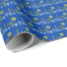 Papel de envolver macetas (sobre azul)