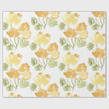 Papel de envolver mate flor amarilla