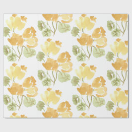 Regalo Papel de envolver mate flor amarilla