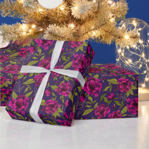 Regalo Papel de envolver moderno y elegante con estilo fl