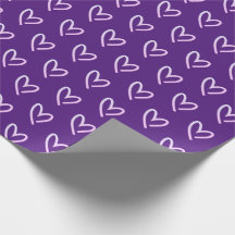 Papel de envolver morado corazón de amor