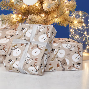 Regalo Papel de envolver muñecos de nieve