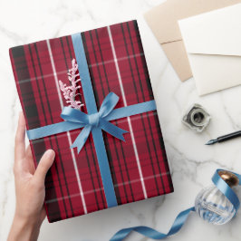 Regalo Papel de envolver navideño con patrón de cuadros r