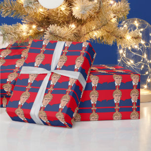 Regalo Papel de envolver navideño de DONALD TRUMP