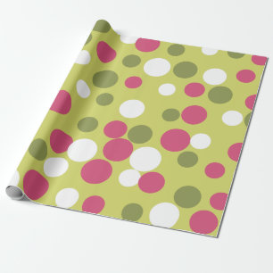 Regalo Papel de envolver navideño rosa lima Retro Holiday