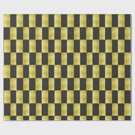 Regalo Papel de envolver negro IV con paneles dorados