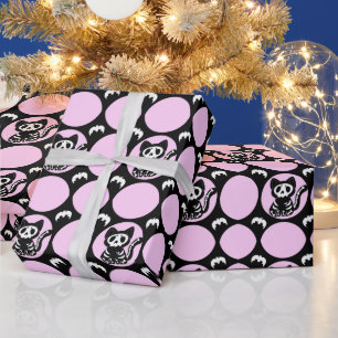 Regalo Papel de envolver para gato rosa y negro