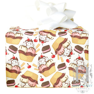 Regalo Papel de envolver para helado sundae