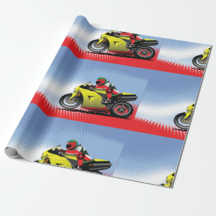 Regalo Papel de envolver para motocicletas amarillo
