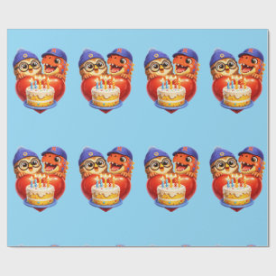Regalo Papel de envolver pastel de cumpleaños de Rex y ho