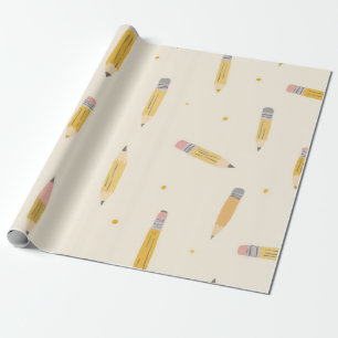 Regalo Papel de envolver (patrón de lápiz con lápices)