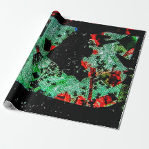 Papel de envolver plástico de flor seca oscura abs