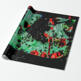 Regalo Papel de envolver plástico de flor seca oscura abs