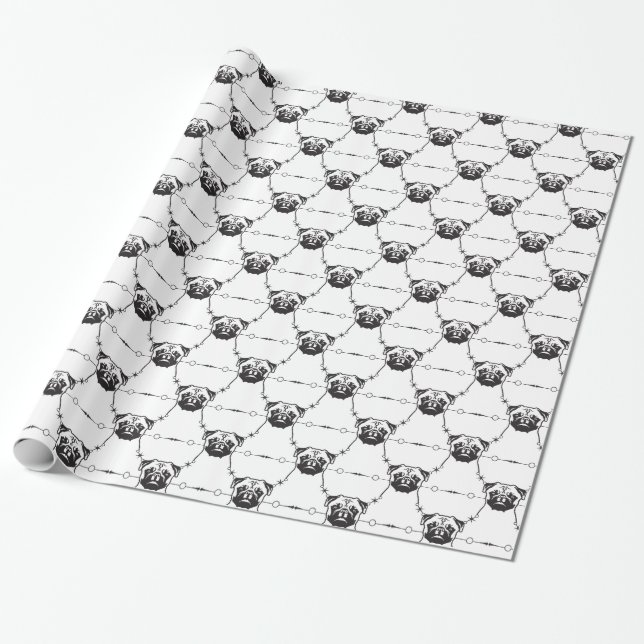 Regalo Papel de envolver Pug (Desenrollado)