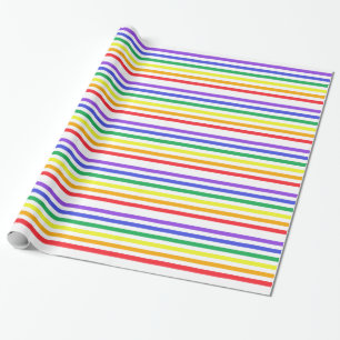 Regalo Papel de envolver rayas de arcoiris