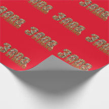 Papel de envolver rojo fuerte de 3000