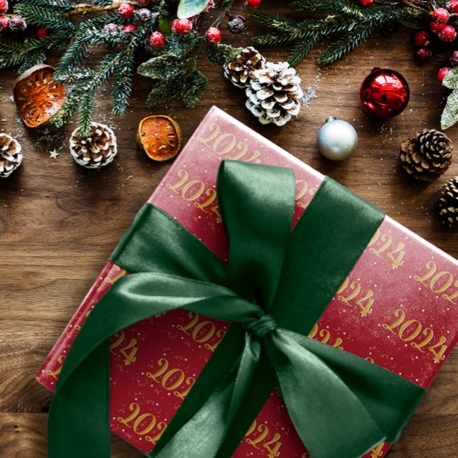 Regalo Papel de envolver rojo para Navidades de Año Nuevo (Subido por el creador)
