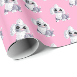 Regalo Papel de envolver rosado con perro Mascota bebé