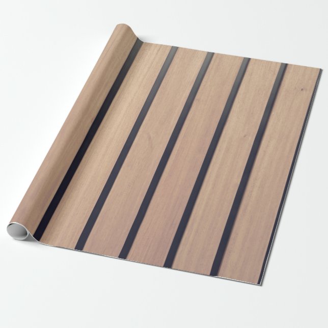 Regalo papel de envolver tablones de madera (Desenrollado)