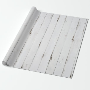 Regalo Papel de envolver tono de madera blanca rústica