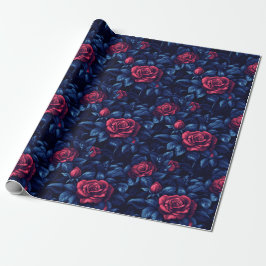 Regalo Papel de envolver único con flor de rosa linda