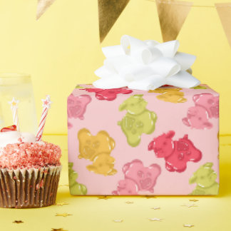 Regalo Papel de envolver vaca gomosa rosa fruta tropical