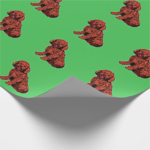 Regalo Papel de envolver verde en el patrón de laberinto