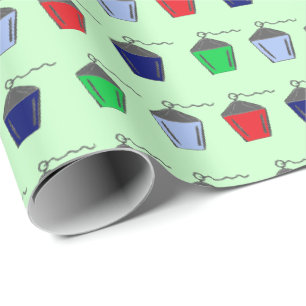 Regalo Papel de envolver verde para las linternas de Bryn