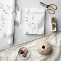Papel de envolver verde para Navidades elegantes