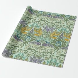 Regalo Papel de envolver William Morris Peacock y Dragon