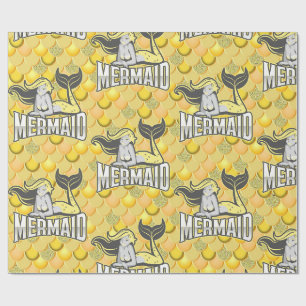 Regalo Papel de envolvimiento amarillo de las sirvientas