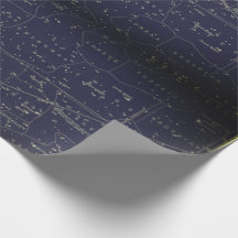 Papel de envolvimiento astronómico vintage