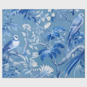 Regalo Papel de envolvimiento azul de Chinoiserie