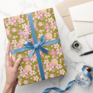 Regalo Papel de envolvimiento azul de la marina eólica fl