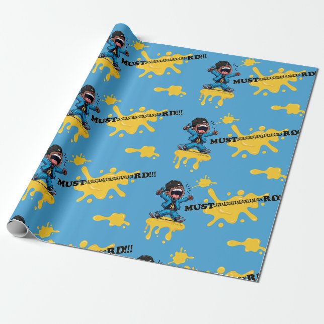 Regalo Papel de envolvimiento azul de Mustaaaard para tod (Desenrollado)