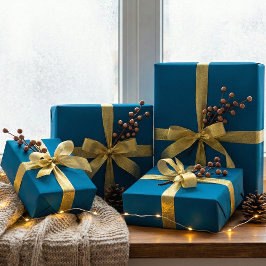 Regalo Papel de envolvimiento azul Verde azulado profundo