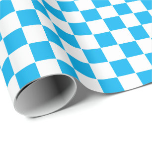 Regalo Papel de envolvimiento azul y blanco para cielo co