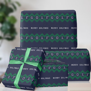 Regalo Papel de envolvimiento azul y verde para los cerez