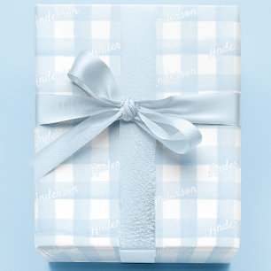 Regalo Papel de envolvimiento Baby Shower niño luz azul G