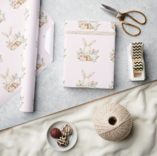 Regalo Papel de envolvimiento Baby Shower para bebé conej