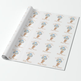 Regalo Papel de envolvimiento Baby Shower Teddy Bear Boy